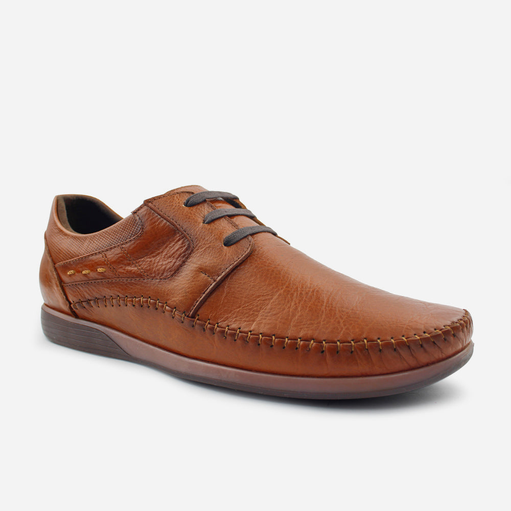 Tenis Sneakers harlod de cuero para hombre - Miel