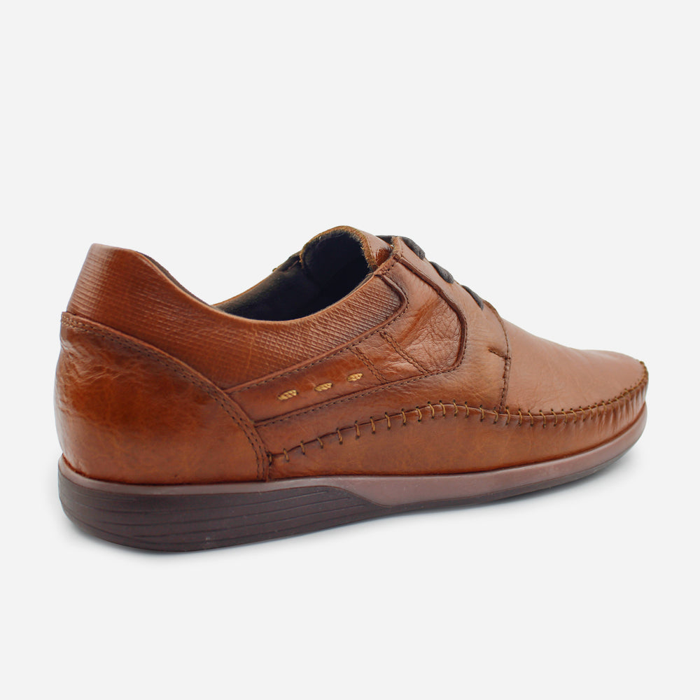 Tenis Sneakers harlod de cuero para hombre - Miel