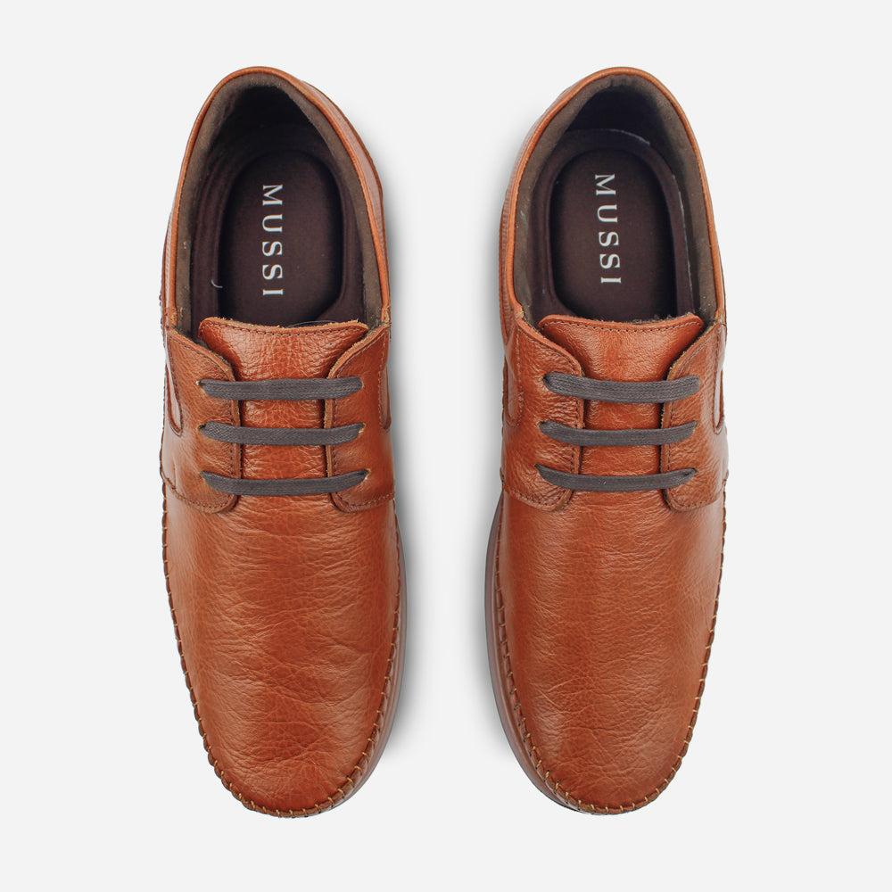 Tenis Sneakers harlod de cuero para hombre - Miel