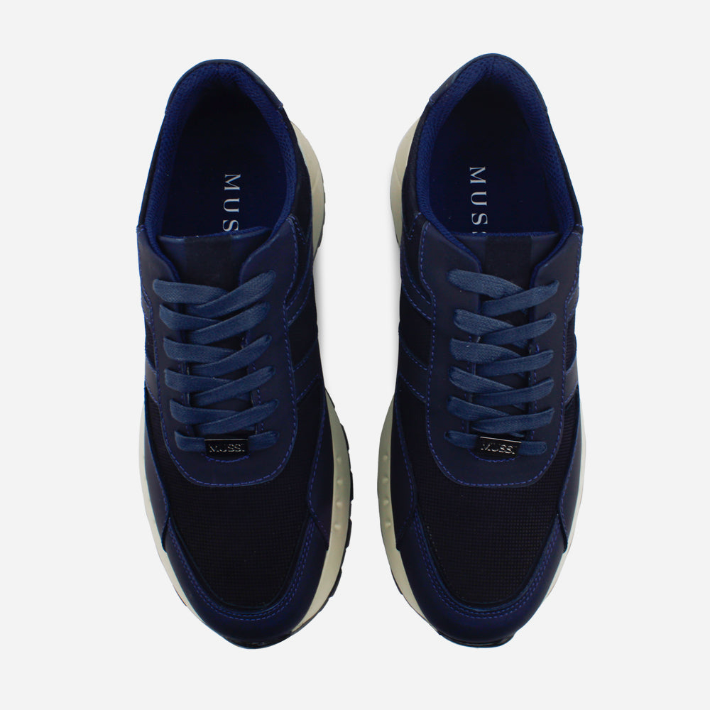 Tenis Sneakers nina de cuero para hombre - Azul