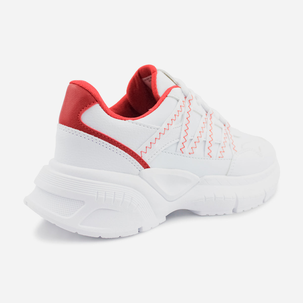 Tenis con plataforma oriana de sintético para mujer - Rojo