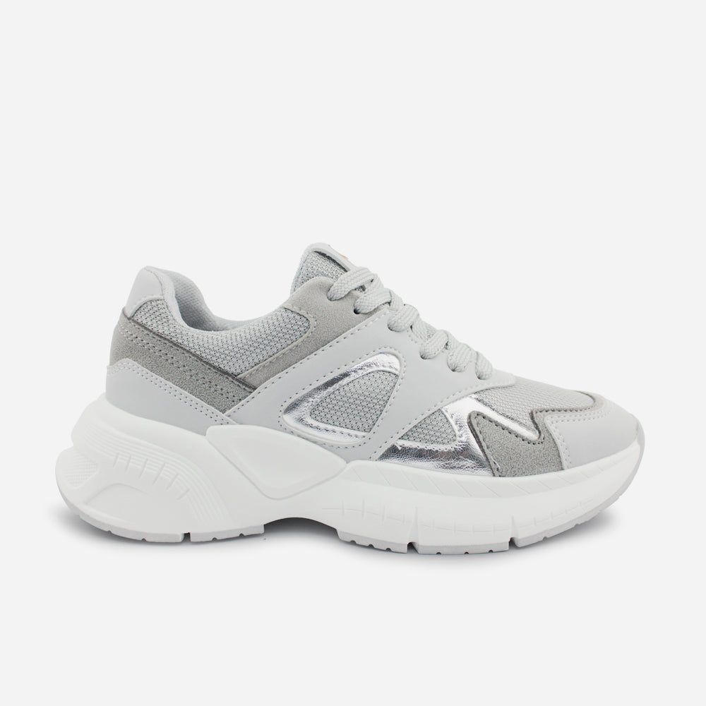 Tenis con plataforma lilith de sintético para mujer - Gris