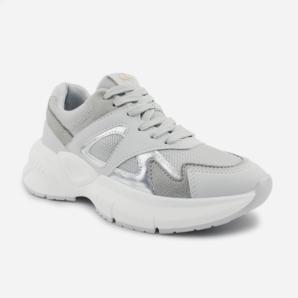 Tenis con plataforma lilith de sintético para mujer - Gris