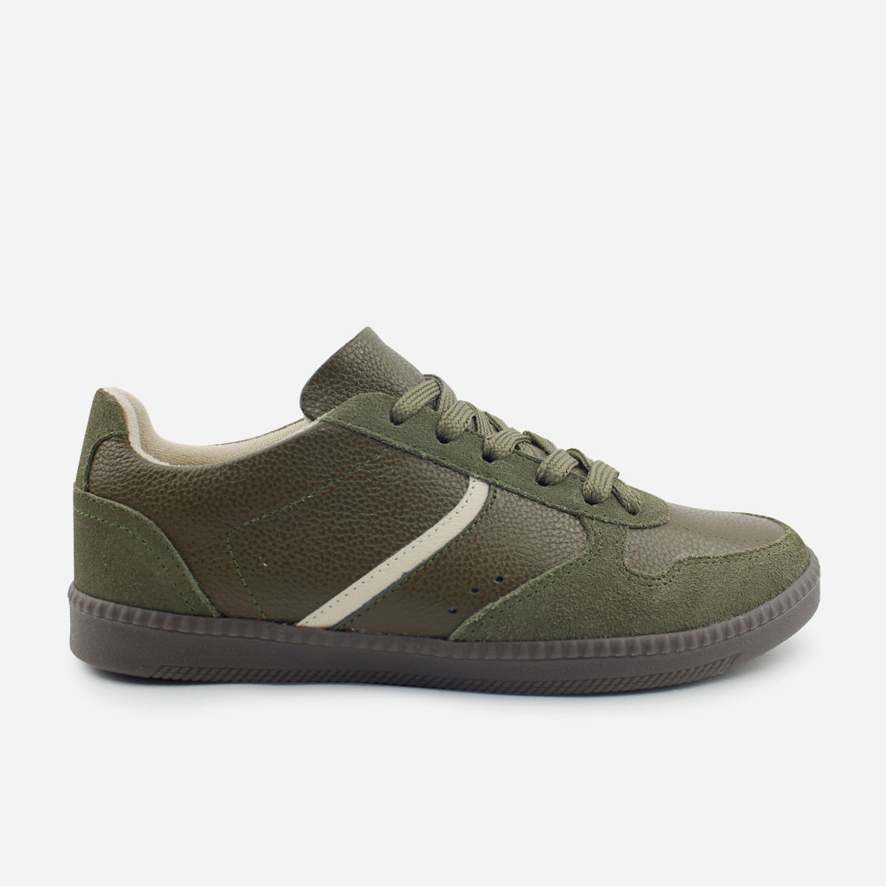 Tenis Sneakers kensy de cuero para mujer - Verde