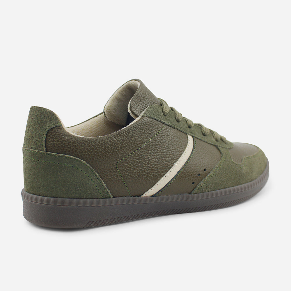 Tenis Sneakers kensy de cuero para mujer - Verde