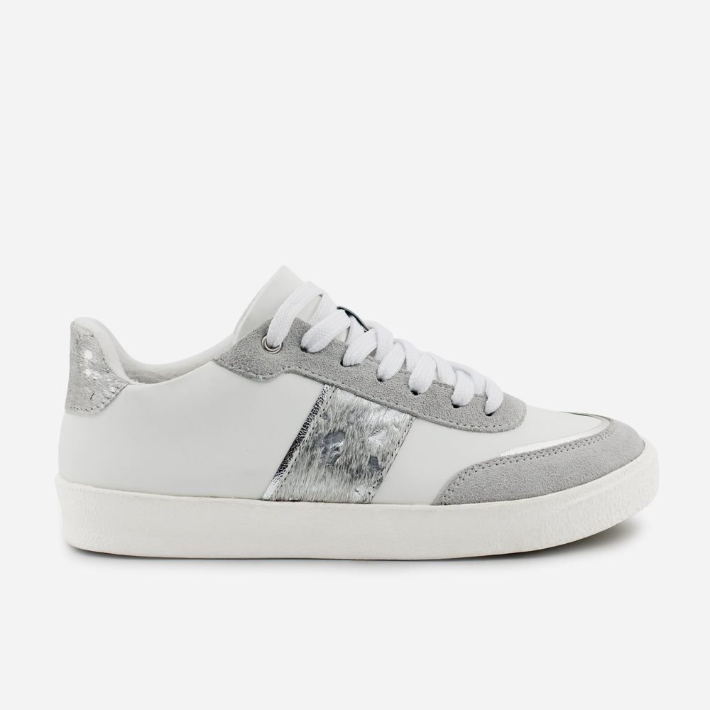 Tenis Sneakers alice de cuero para mujer - Blanco