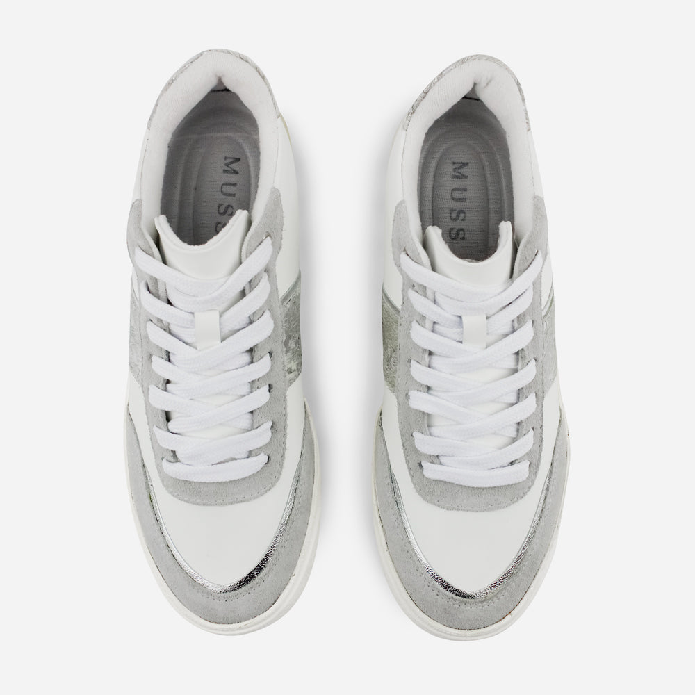 Tenis Sneakers alice de cuero para mujer - Blanco