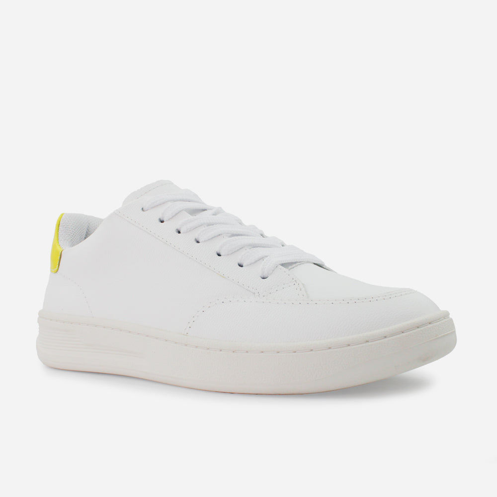 Tenis Sneakers susanna de cuero para mujer - Blanco