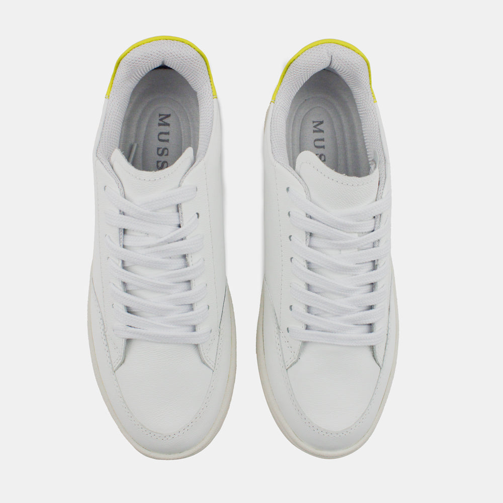 Tenis Sneakers susanna de cuero para mujer - Blanco