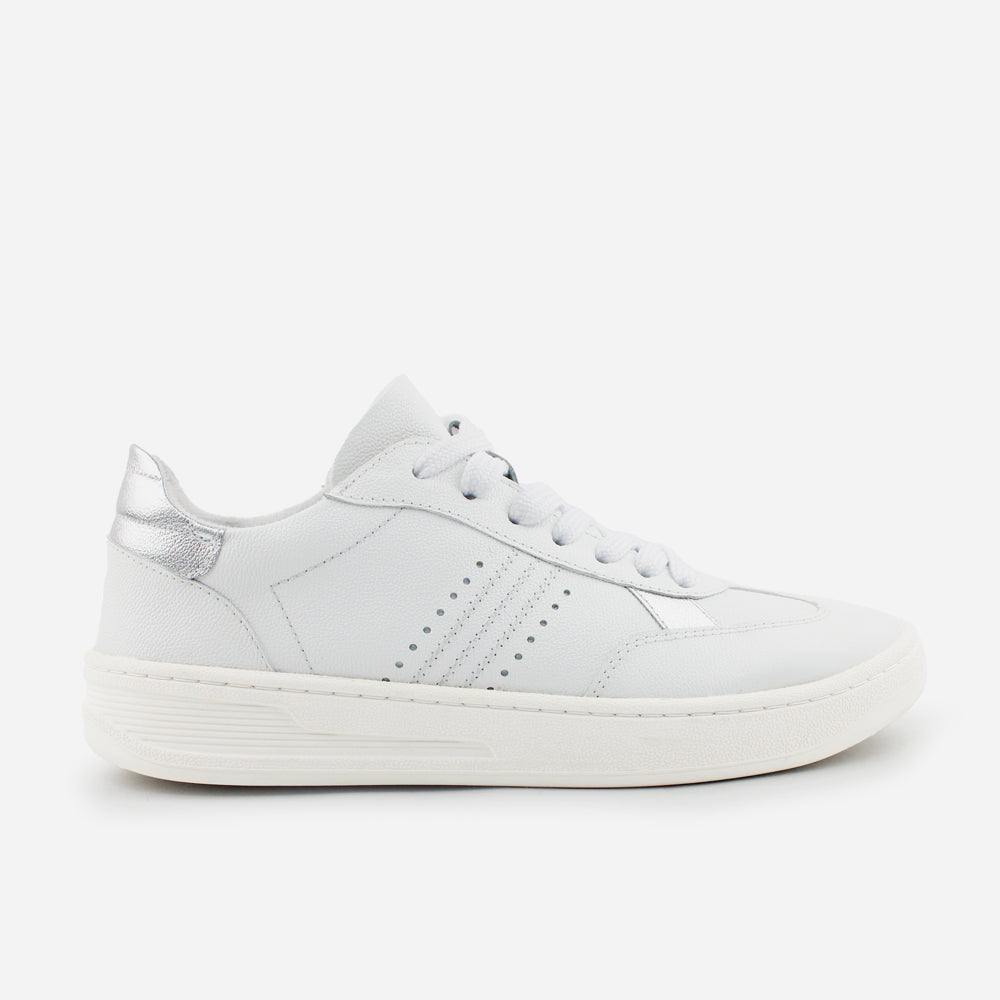 Tenis Sneakers willow de cuero para mujer - Blanco