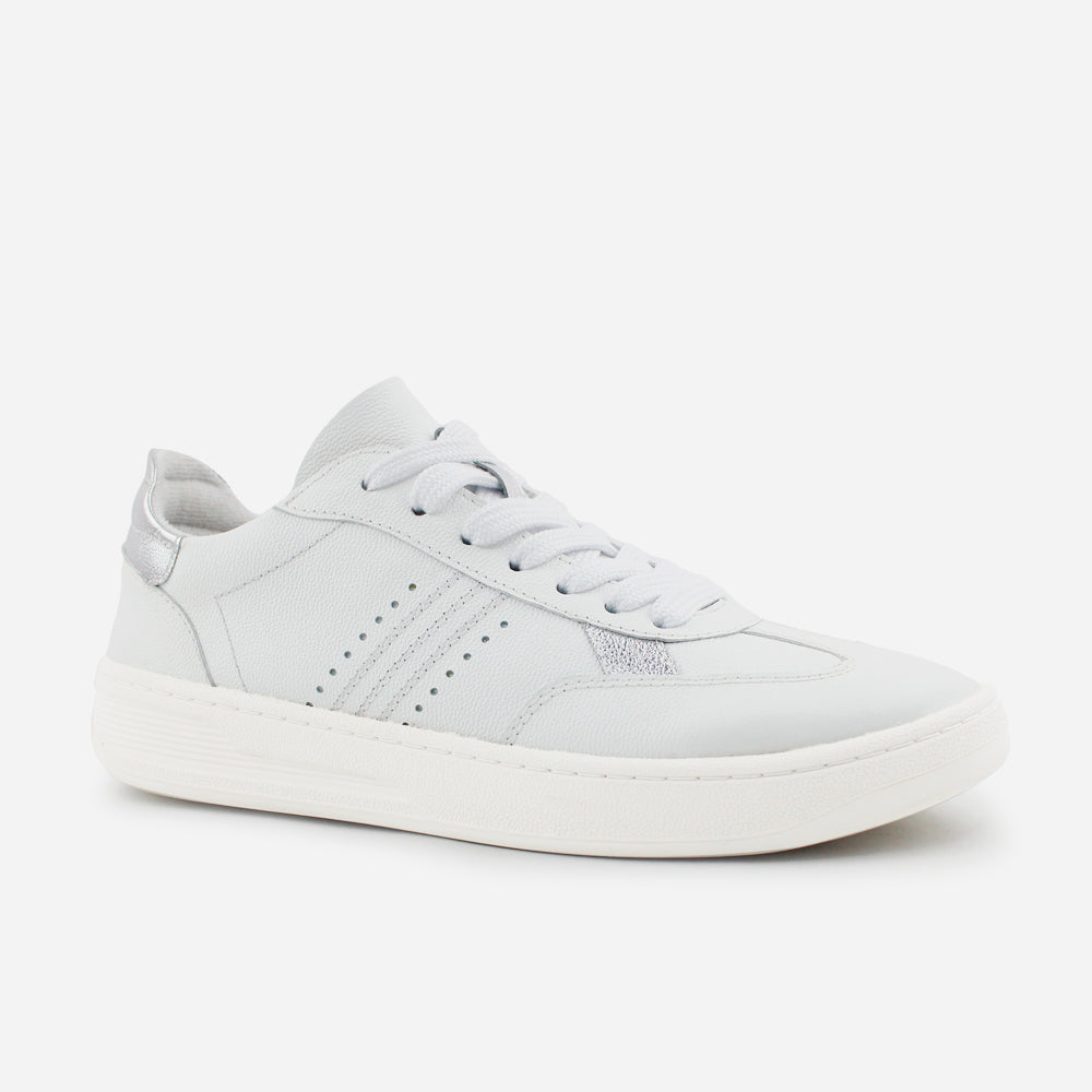 Tenis Sneakers willow de cuero para mujer - Blanco