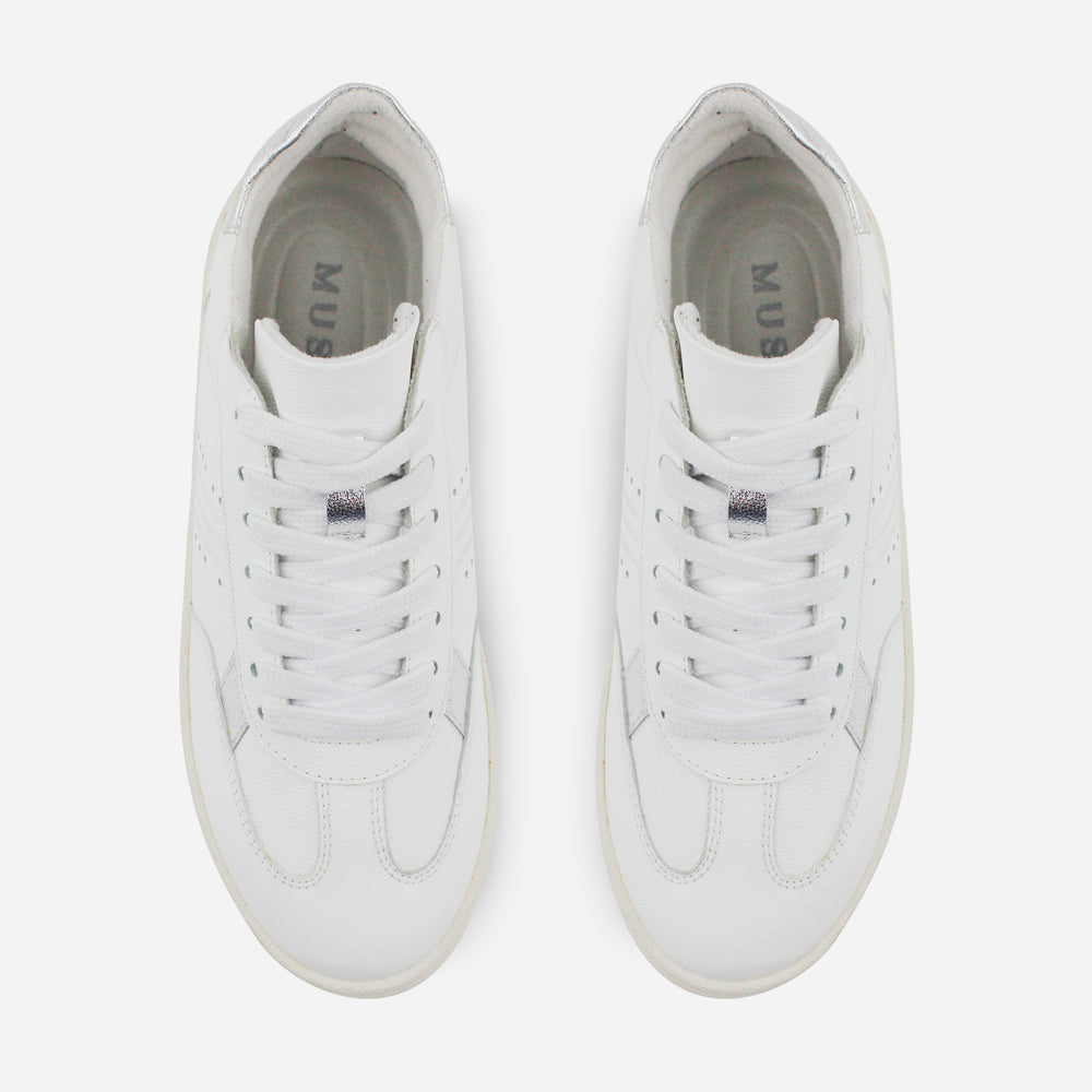 Tenis Sneakers willow de cuero para mujer - Blanco