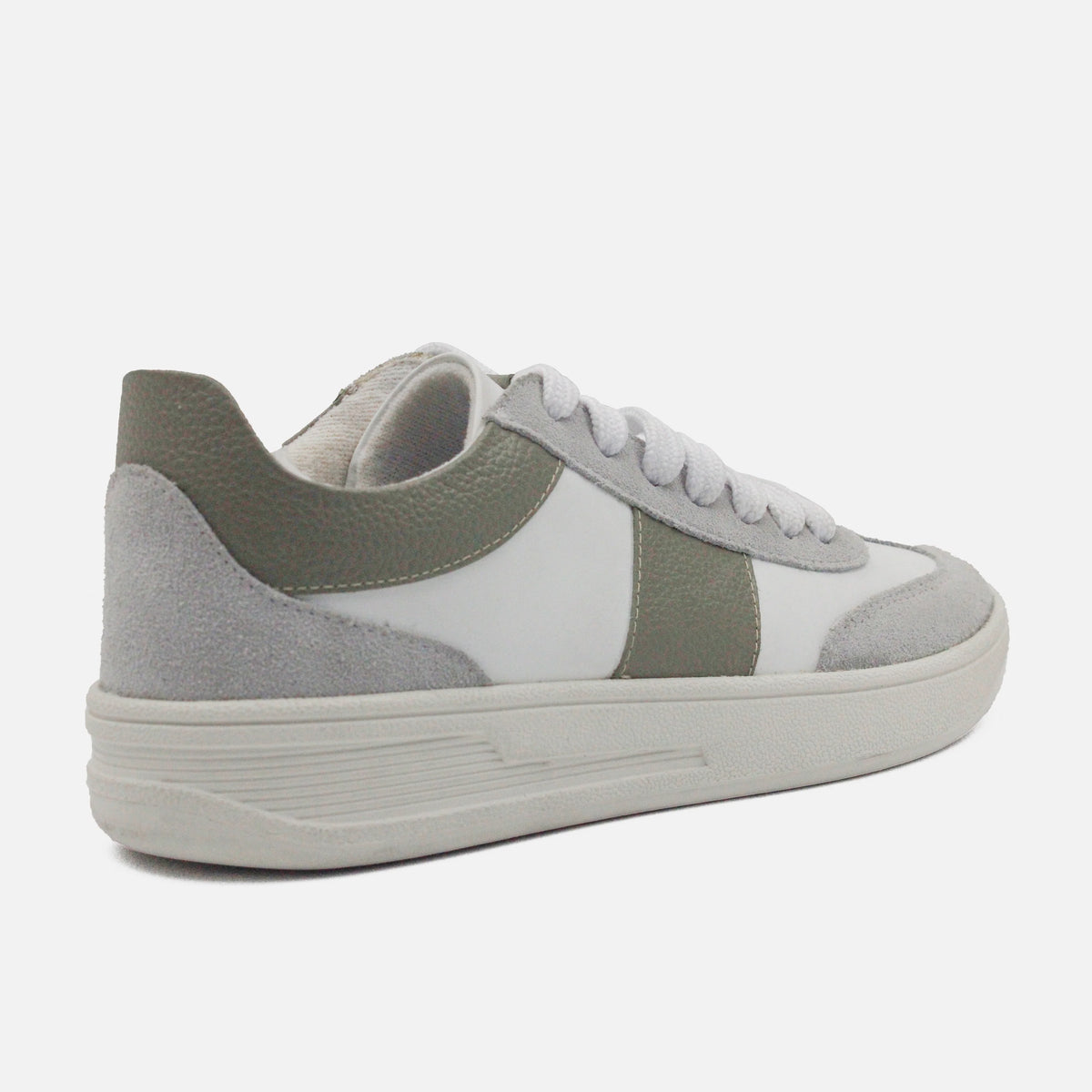 Tenis annie de cuero para mujer - Gris