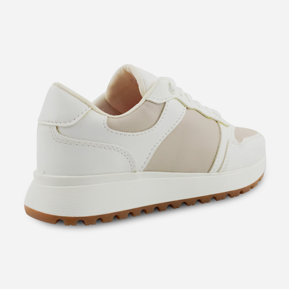 Tenis Sneakers flor   de sintético para mujer - Hueso