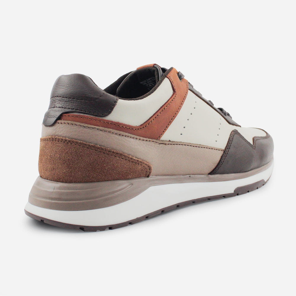 Tenis Sneakers uda de cuero para hombre - Café