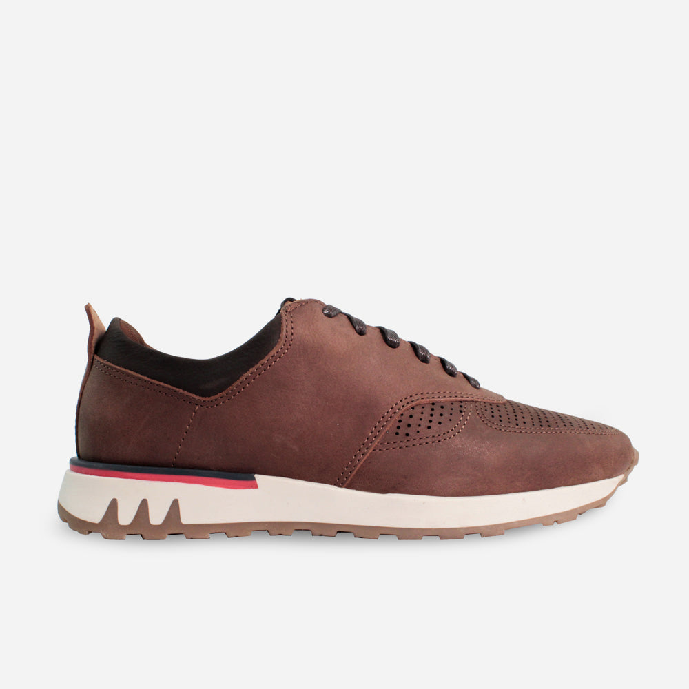 Tenis Sneakers mark de cuero para hombre - Miel