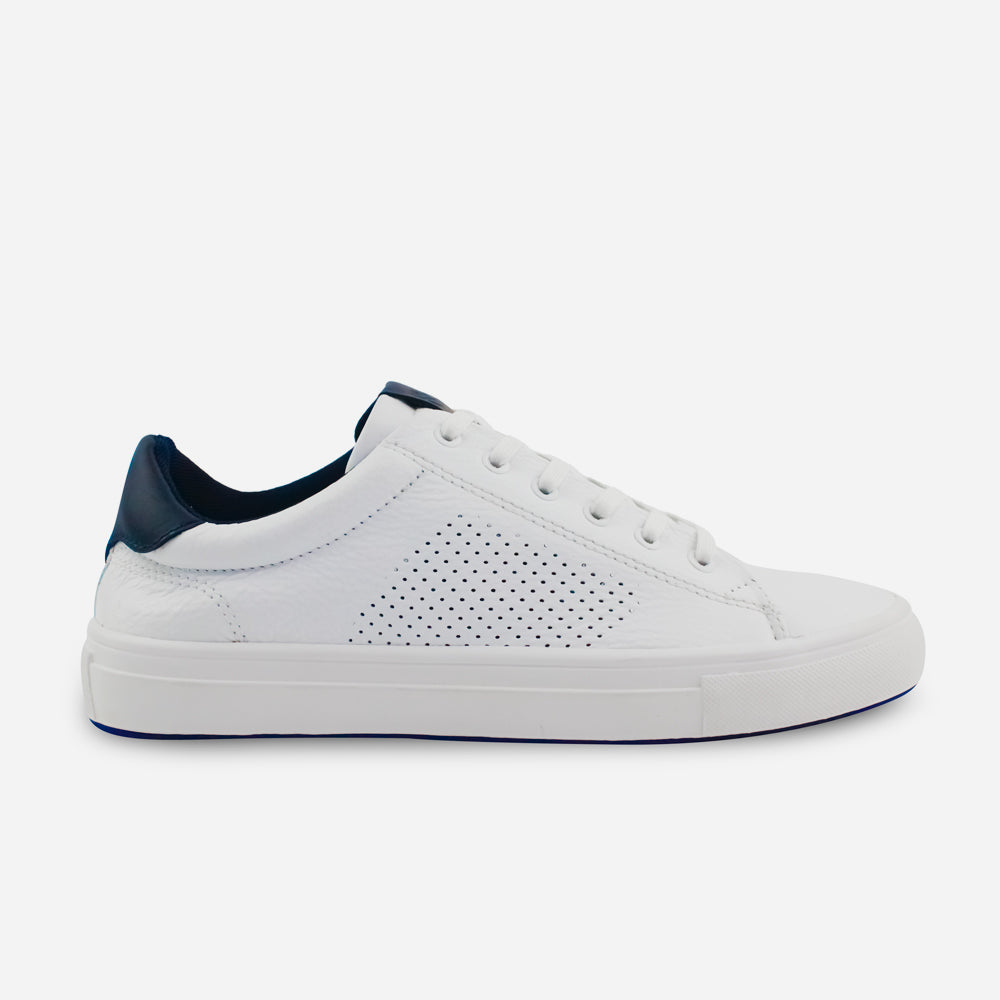 Tenis Sneakers levana de cuero para hombre - Blanco