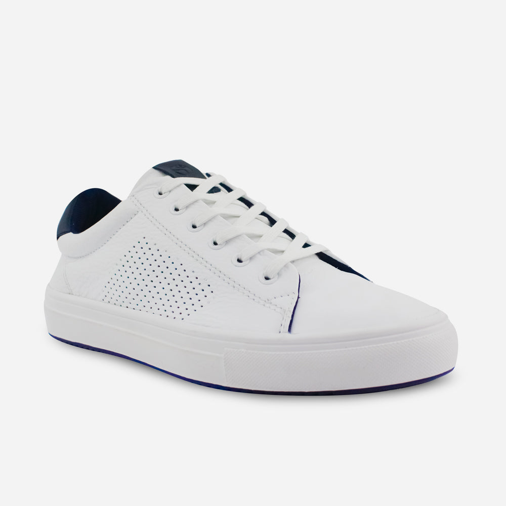 Tenis Sneakers levana de cuero para hombre - Blanco