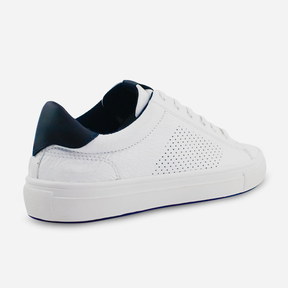 Tenis Sneakers levana de cuero para hombre - Blanco