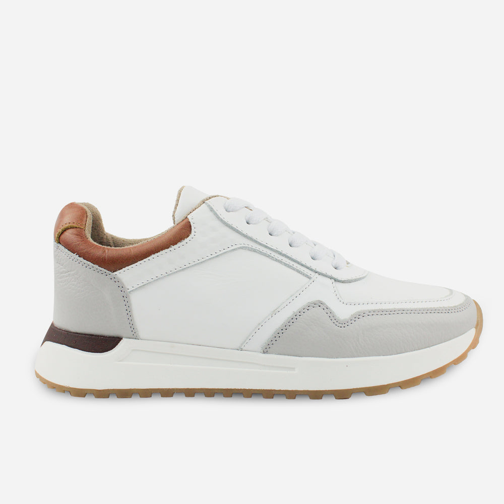 Tenis Sneakers clark de cuero para hombre - Blanco