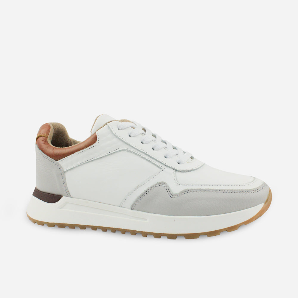 Tenis Sneakers clark de cuero para hombre - Blanco