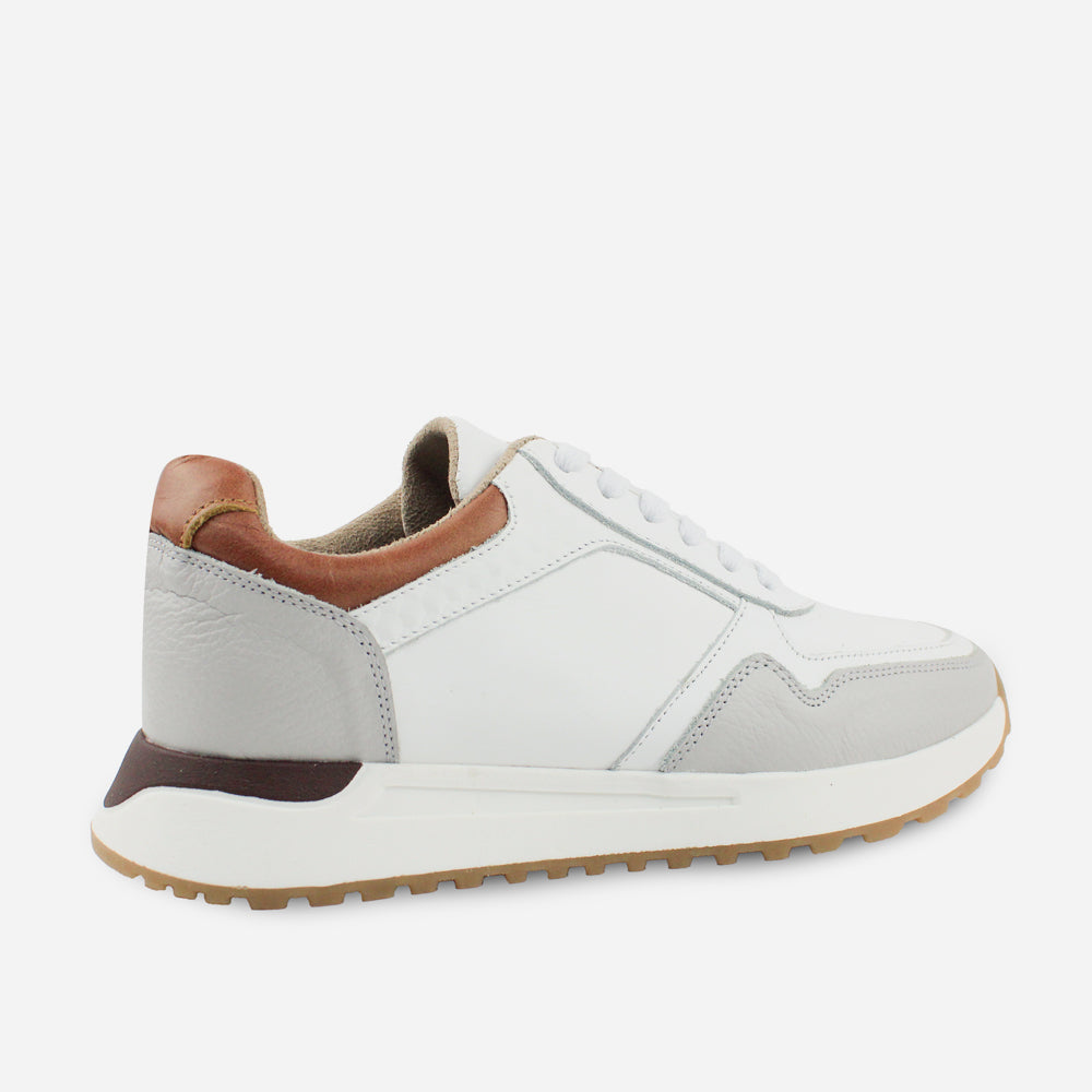 Tenis Sneakers clark de cuero para hombre - Blanco