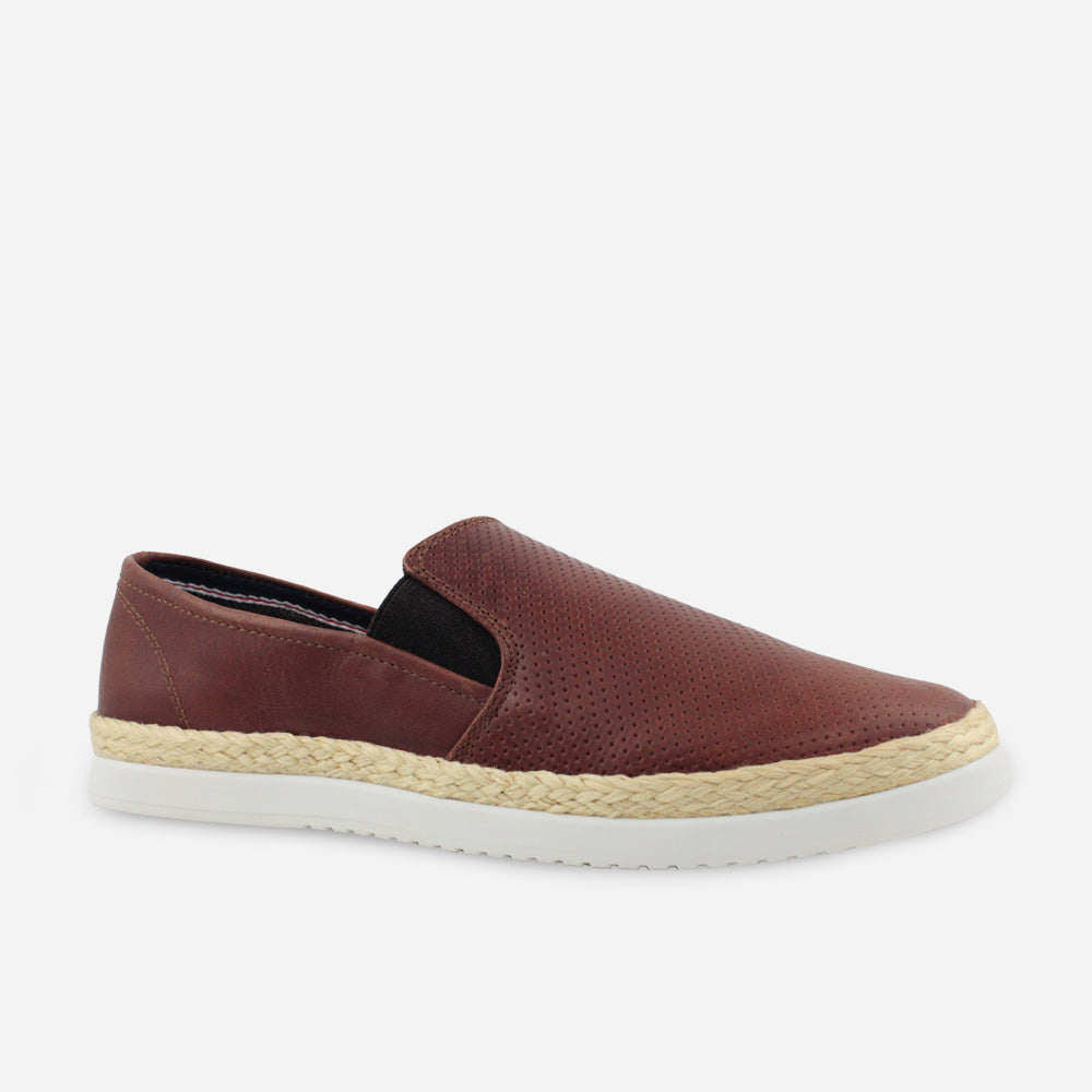 Espadrilla sauron de cuero para hombre - Miel