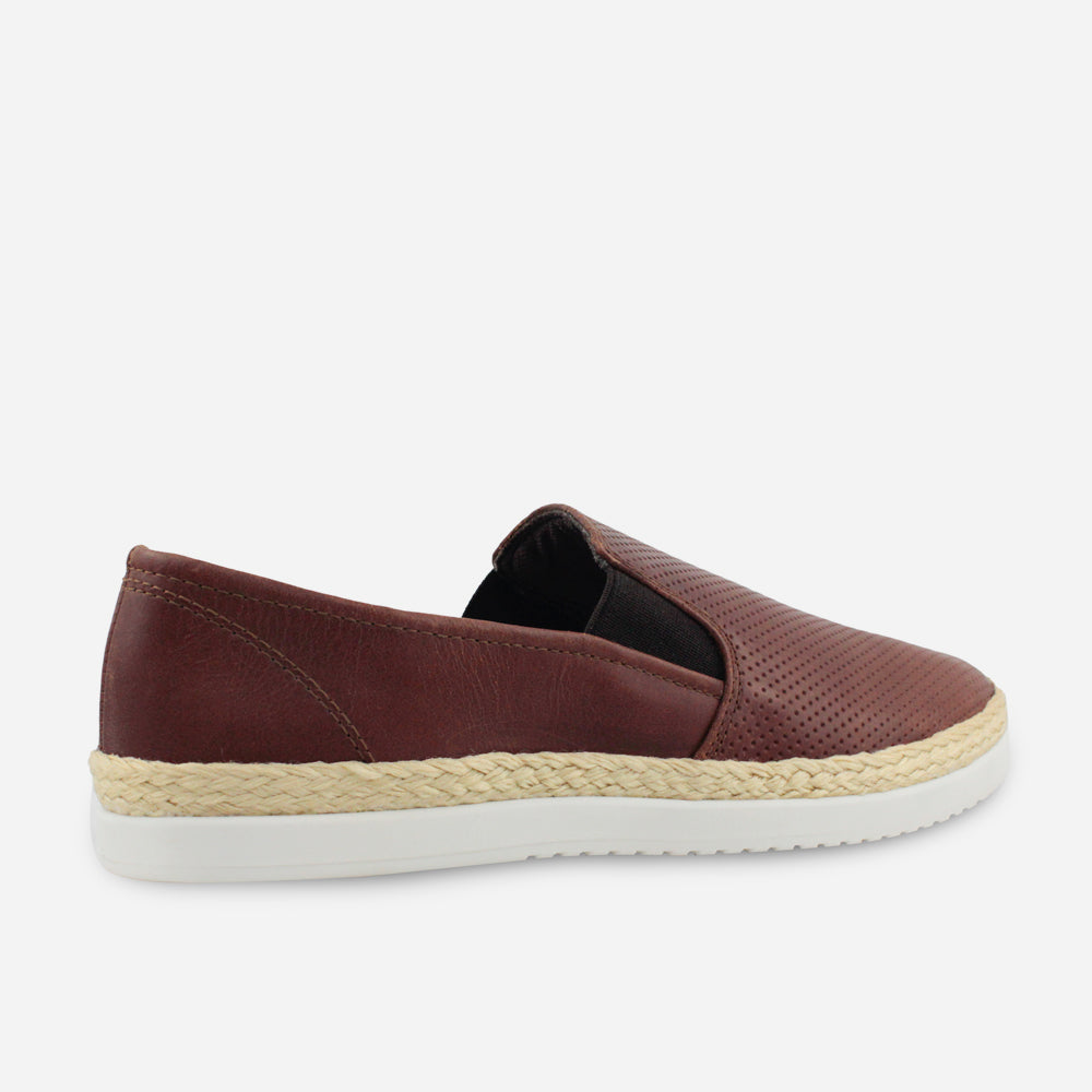 Espadrilla sauron de cuero para hombre - Miel