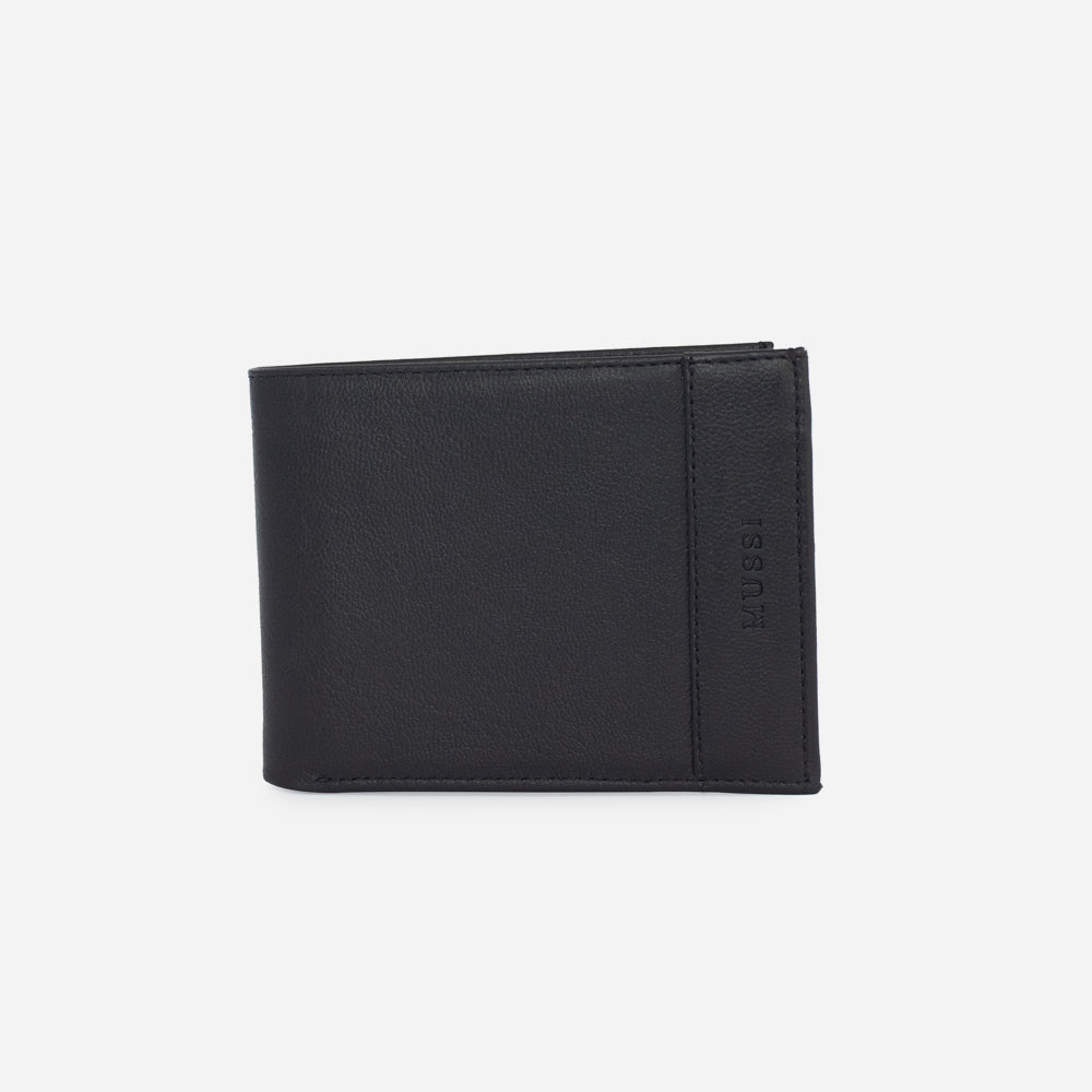 Billetera euria de cuero para hombre - Negro