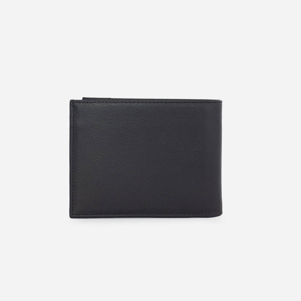 Billetera euria de cuero para hombre - Negro